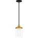 Myhouse Lighting Quoizel - ROW1506MBK - One Light Mini Pendant - Rowland - Matte Black