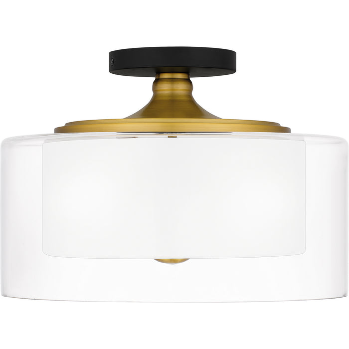 Myhouse Lighting Quoizel - ROW1714MBK - Two Light Semi Flush Mount - Rowland - Matte Black