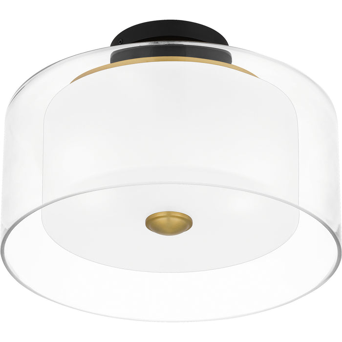 Myhouse Lighting Quoizel - ROW1714MBK - Two Light Semi Flush Mount - Rowland - Matte Black