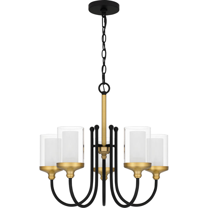 Myhouse Lighting Quoizel - ROW5022MBK - Five Light Chandelier - Rowland - Matte Black