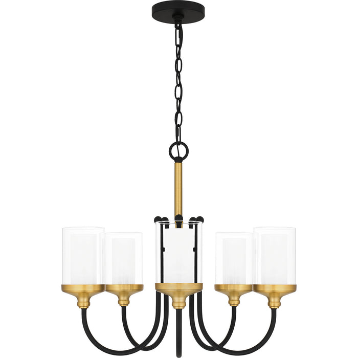 Myhouse Lighting Quoizel - ROW5022MBK - Five Light Chandelier - Rowland - Matte Black