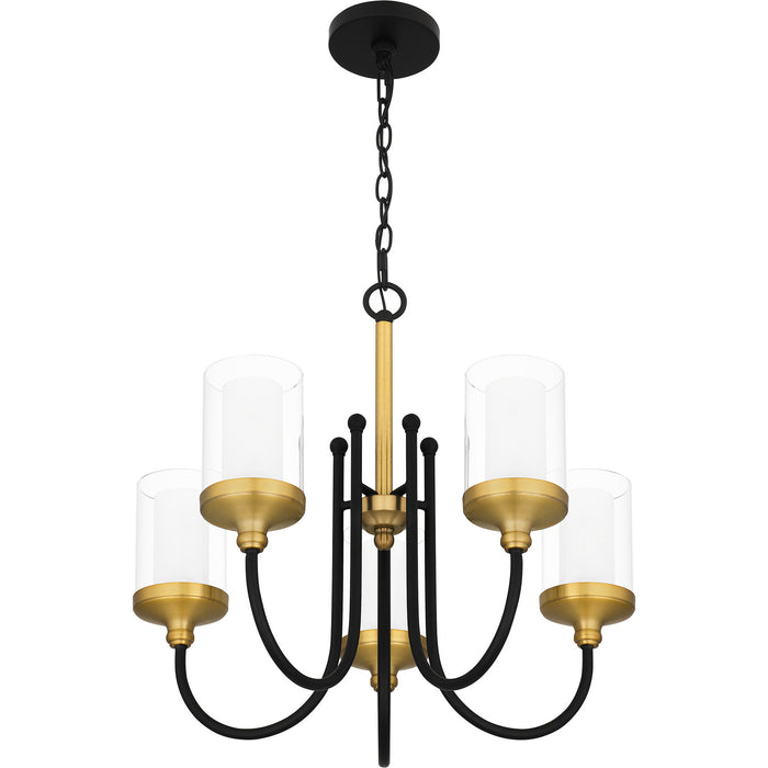 Myhouse Lighting Quoizel - ROW5022MBK - Five Light Chandelier - Rowland - Matte Black