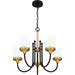 Myhouse Lighting Quoizel - ROW5022MBK - Five Light Chandelier - Rowland - Matte Black