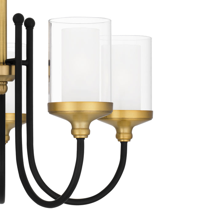 Myhouse Lighting Quoizel - ROW5022MBK - Five Light Chandelier - Rowland - Matte Black