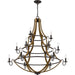 Myhouse Lighting Quoizel - SHR5015RK - 15 Light Chandelier - Shire - Rustic Black