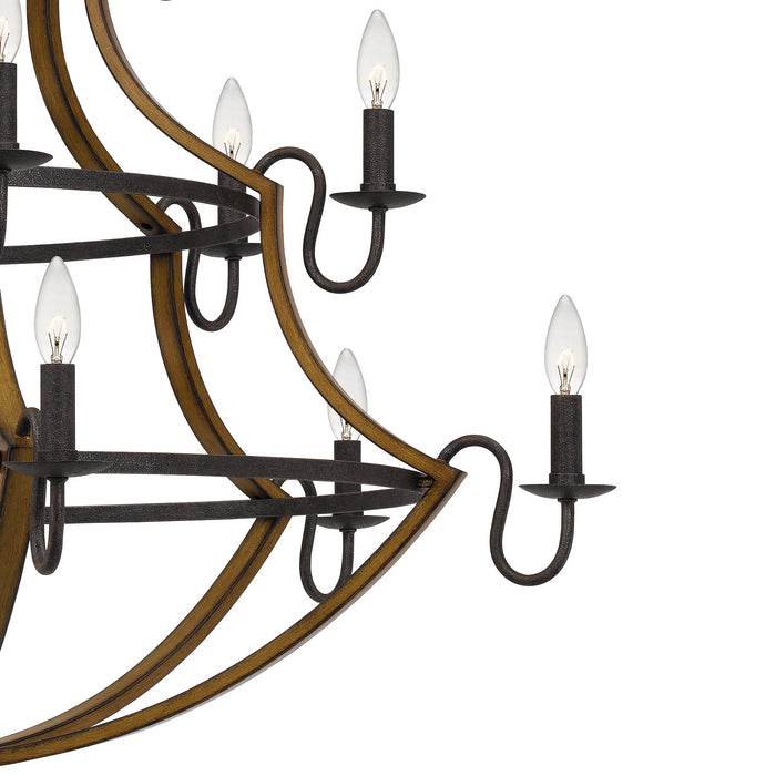 Myhouse Lighting Quoizel - SHR5015RK - 15 Light Chandelier - Shire - Rustic Black