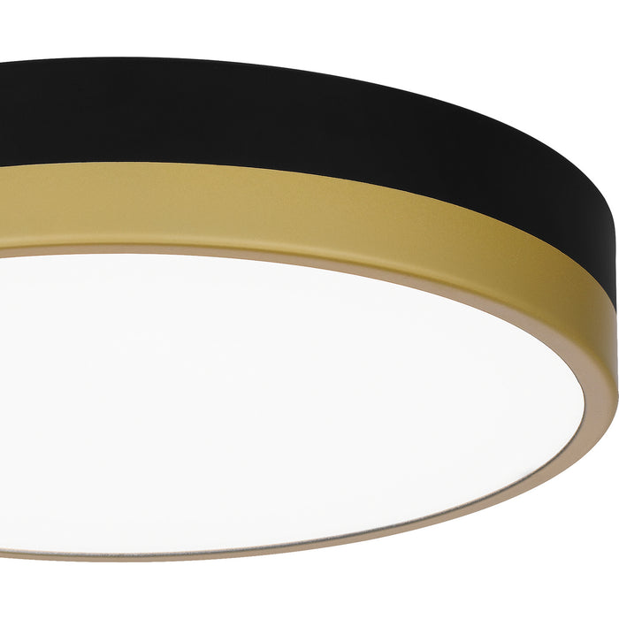 Myhouse Lighting Quoizel - WLN1611MBKG - LED Flush Mount - Weldin - Matte Black Gold