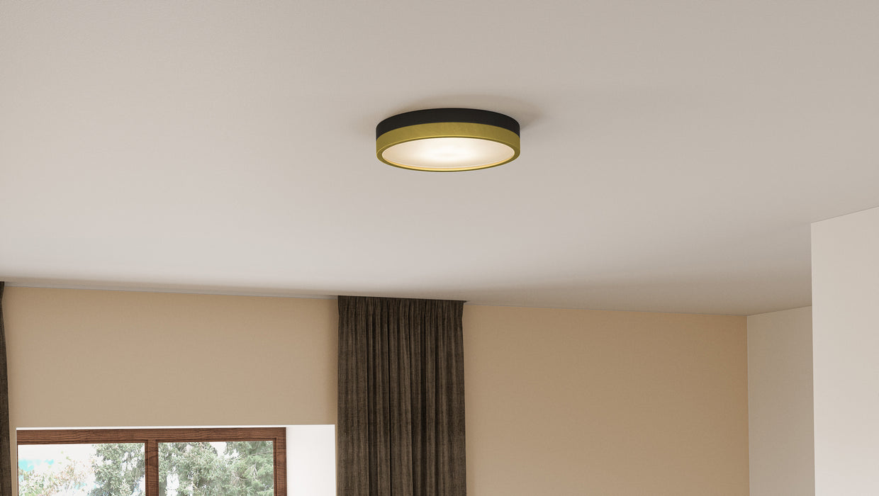 Myhouse Lighting Quoizel - WLN1611MBKG - LED Flush Mount - Weldin - Matte Black Gold