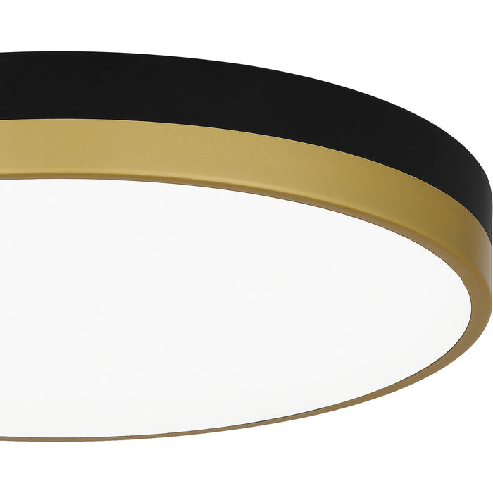 Myhouse Lighting Quoizel - WLN1615MBKG - LED Flush Mount - Weldin - Matte Black Gold