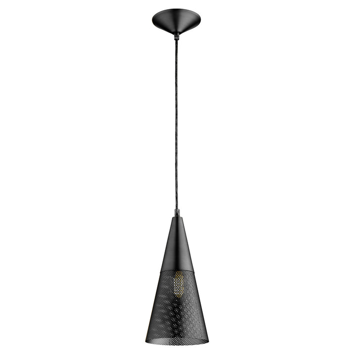 Myhouse Lighting Quorum - 1316-59 - One Light Pendant - Mesh Cone Pendants - Matte Black