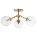 Myhouse Lighting Quorum - 3132-21-80 - Three Light Ceiling Mount - Rovi - Aged Brass