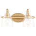 Myhouse Lighting Quorum - 5060-2-280 - Two Light Vanity - Reyes - Aged Brass