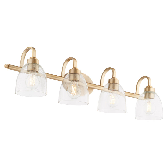 Myhouse Lighting Quorum - 5060-4-280 - Four Light Vanity - Reyes - Aged Brass