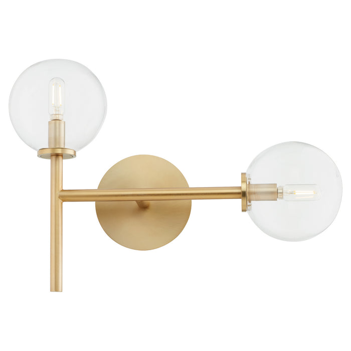 Myhouse Lighting Quorum - 5132-2-80 - Two Light Wall Mount - Rovi - Aged Brass