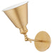 Myhouse Lighting Quorum - 5390-80 - One Light Wall Mount - Metal Cone Lighting - Aged Brass