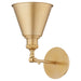 Myhouse Lighting Quorum - 5390-80 - One Light Wall Mount - Metal Cone Lighting - Aged Brass