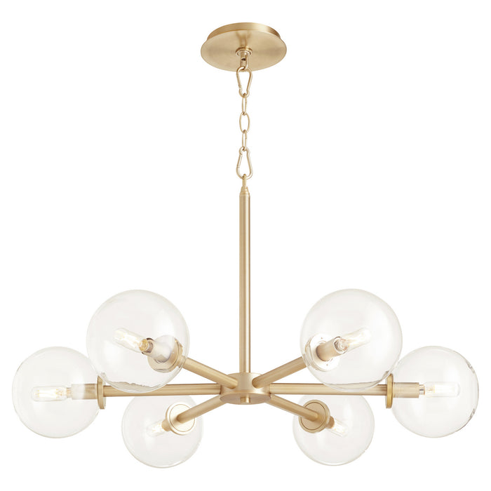 Myhouse Lighting Quorum - 6132-6-80 - Six Light Chandelier - Rovi - Aged Brass