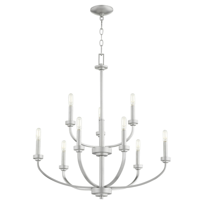 Myhouse Lighting Quorum - 6160-9-64 - Nine Light Chandelier - Reyes - Classic Nickel