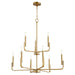 Myhouse Lighting Quorum - 6210-9-80 - Nine Light Chandelier - Tempo - Aged Brass