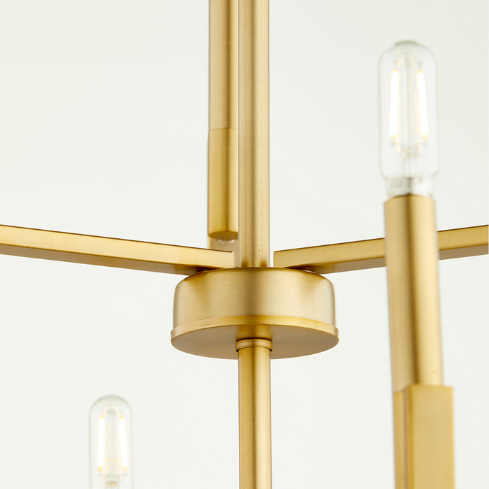 Myhouse Lighting Quorum - 6210-9-80 - Nine Light Chandelier - Tempo - Aged Brass