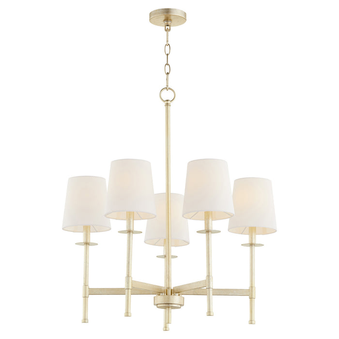 Myhouse Lighting Quorum - 624-5-60 - Five Light Chandelier - Belshaw - Aged Silver Leaf