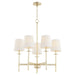 Myhouse Lighting Quorum - 624-5-60 - Five Light Chandelier - Belshaw - Aged Silver Leaf