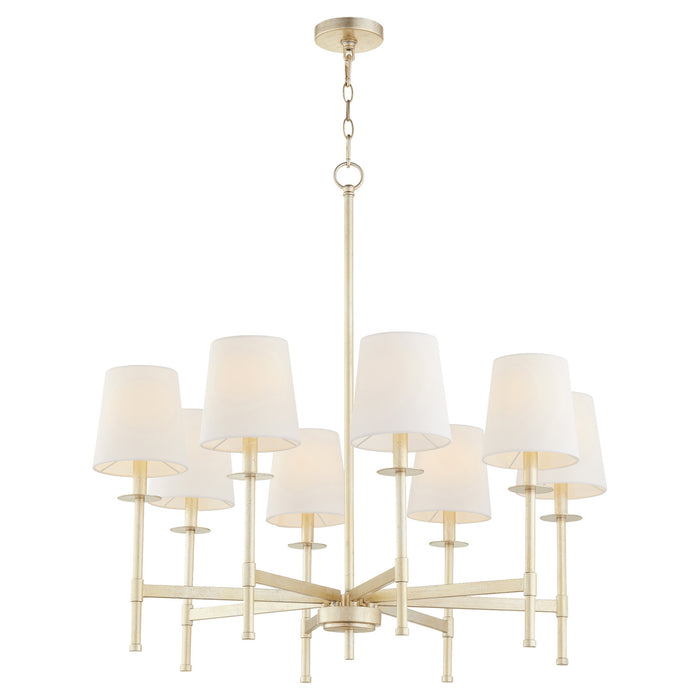 Myhouse Lighting Quorum - 624-8-60 - Eight Light Chandelier - Belshaw - Aged Silver Leaf