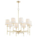 Myhouse Lighting Quorum - 624-8-60 - Eight Light Chandelier - Belshaw - Aged Silver Leaf