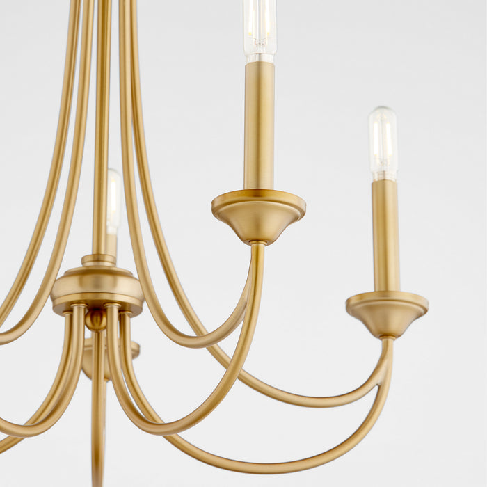 Myhouse Lighting Quorum - 6250-5-80 - Five Light Chandelier - Brooks - Aged Brass