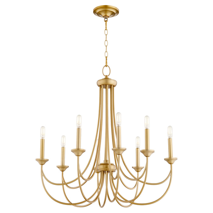 Myhouse Lighting Quorum - 6250-8-80 - Eight Light Chandelier - Brooks - Aged Brass