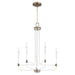 Myhouse Lighting Quorum - 633-5-0881 - Five Light Chandelier - Davies - Studio White w/ Dark Brass