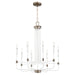 Myhouse Lighting Quorum - 633-8-0881 - Eight Light Chandelier - Davies - Studio White w/ Dark Brass