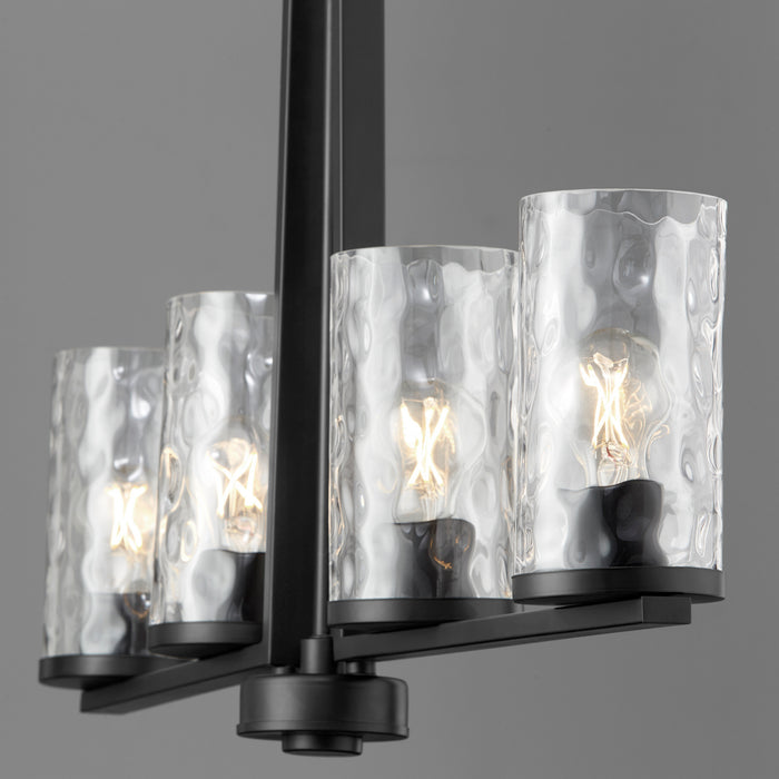 Myhouse Lighting Quorum - 6511-4-59 - Four Light Linear Chandelier - Steinway - Matte Black