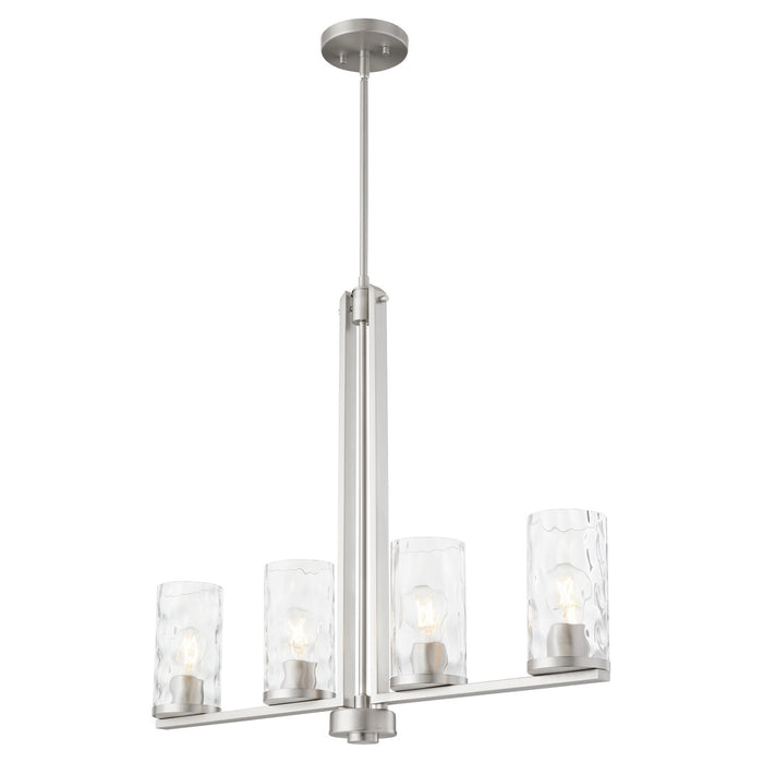 Myhouse Lighting Quorum - 6511-4-65 - Four Light Linear Chandelier - Steinway - Satin Nickel