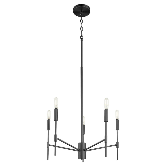 Myhouse Lighting Quorum - 663-5-59 - Five Light Chandelier - Hamilton - Matte Black