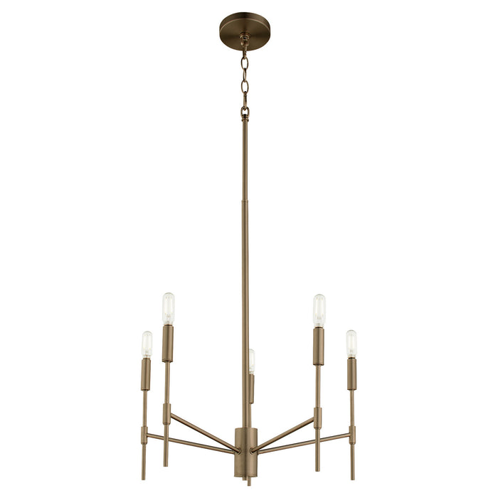 Myhouse Lighting Quorum - 663-5-81 - Five Light Chandelier - Hamilton - Dark Brass