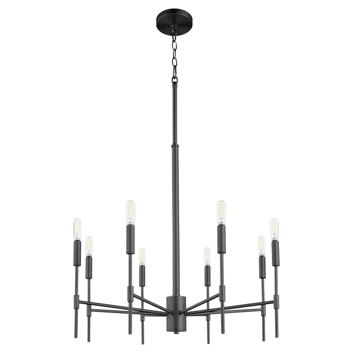 Myhouse Lighting Quorum - 663-8-59 - Eight Light Chandelier - Hamilton - Matte Black