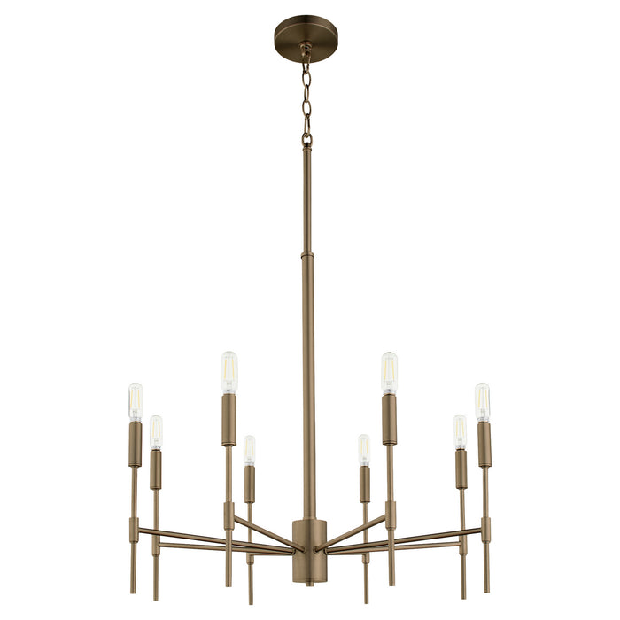 Myhouse Lighting Quorum - 663-8-81 - Eight Light Chandelier - Hamilton - Dark Brass