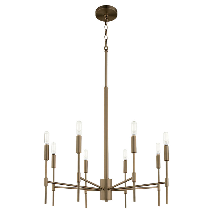 Myhouse Lighting Quorum - 663-8-81 - Eight Light Chandelier - Hamilton - Dark Brass