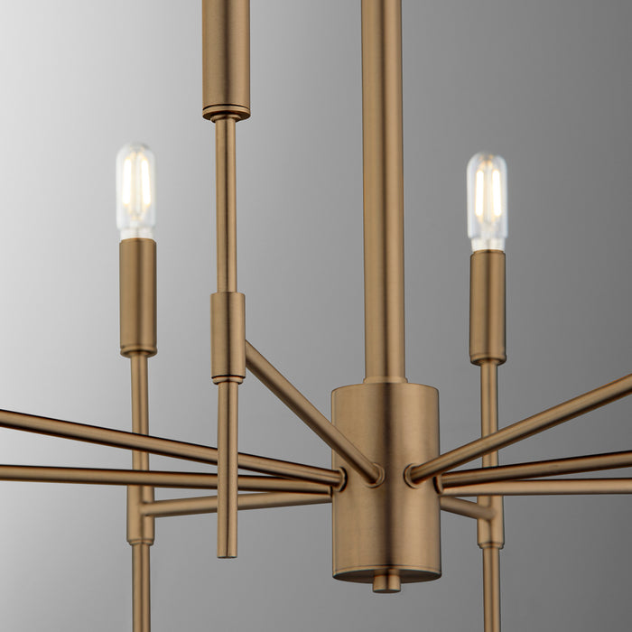 Myhouse Lighting Quorum - 663-8-81 - Eight Light Chandelier - Hamilton - Dark Brass