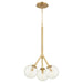 Myhouse Lighting Quorum - 8132-3-80 - Three Light Pendant - Rovi - Aged Brass