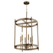 Myhouse Lighting Quorum - 863-6-81 - Six Light Entry - Hamilton - Dark Brass