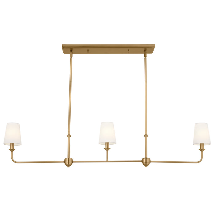 Myhouse Lighting Kichler - 52519BNB - Three Light Linear Chandelier - Pallas - Brushed Natural Brass