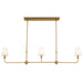 Myhouse Lighting Kichler - 52519BNB - Three Light Linear Chandelier - Pallas - Brushed Natural Brass