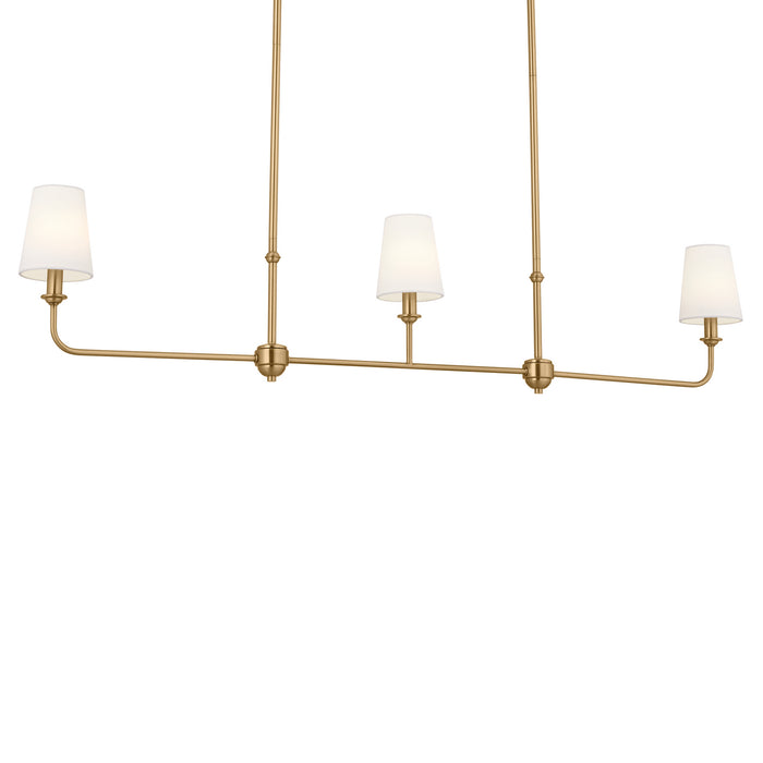 Myhouse Lighting Kichler - 52519BNB - Three Light Linear Chandelier - Pallas - Brushed Natural Brass