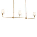 Myhouse Lighting Kichler - 52519BNB - Three Light Linear Chandelier - Pallas - Brushed Natural Brass