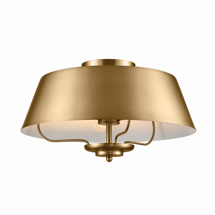 Myhouse Lighting Kichler - 52542BNB - Three Light Pendant/Semi Flush Mount - Luella - Brushed Natural Brass