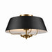 Myhouse Lighting Kichler - 52542BK - Three Light Pendant/Semi Flush Mount - Luella - Black