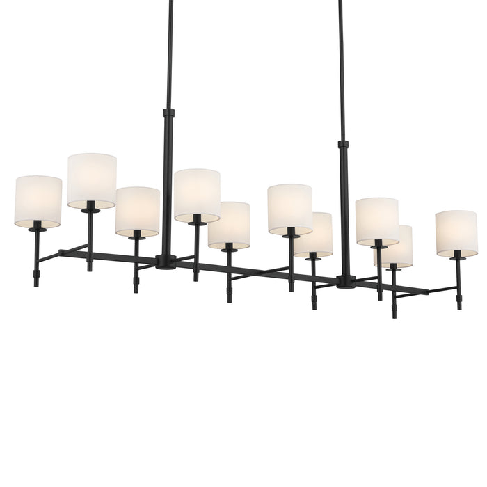 Myhouse Lighting Kichler - 52503BK - Ten Light Linear Chandelier - Ali - Black