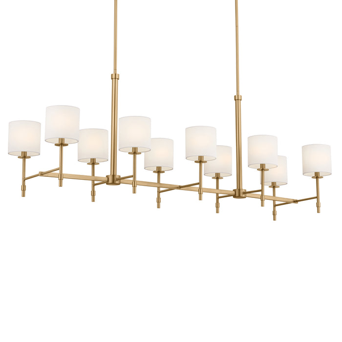 Myhouse Lighting Kichler - 52503BNB - Ten Light Linear Chandelier - Ali - Brushed Natural Brass